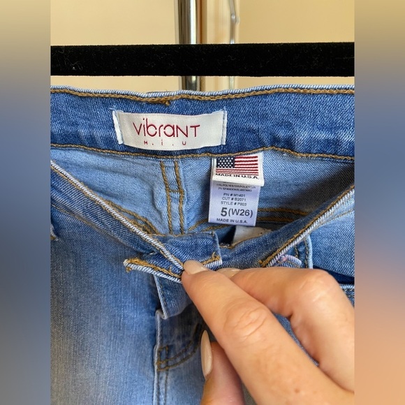 Vibrant High waisted distressed denim jeans size 5 M.I.U - Picture 6 of 11